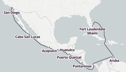 Croisière de 17 jours à bord du MS Eurodam au départ de San Diego