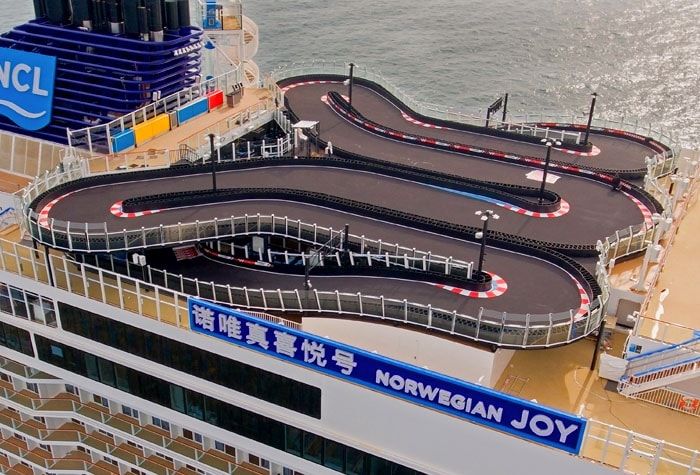 Le karting du Norwegian Joy