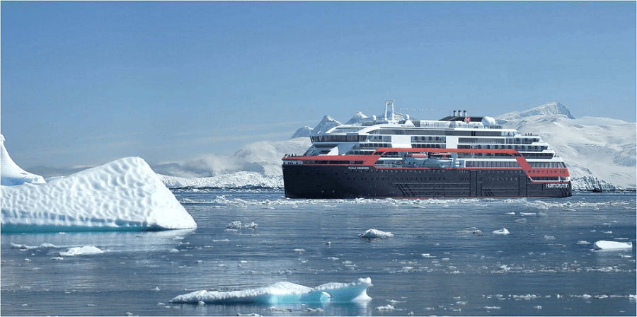 Le MS Roald Amundsen est le nouveau bateau hybride, témoin de l'engagement responsable d'Hurtigruten