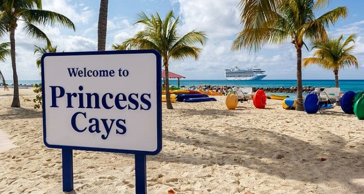 Princess Cay, la belle plage privée de la compagnie Princess Cruises