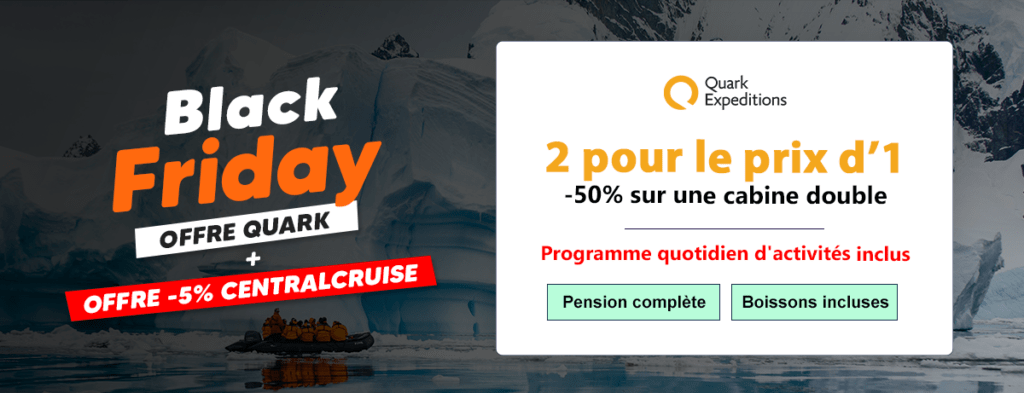 Black Friday de Quark Expeditions 2020 : - 50% sur une cabine double