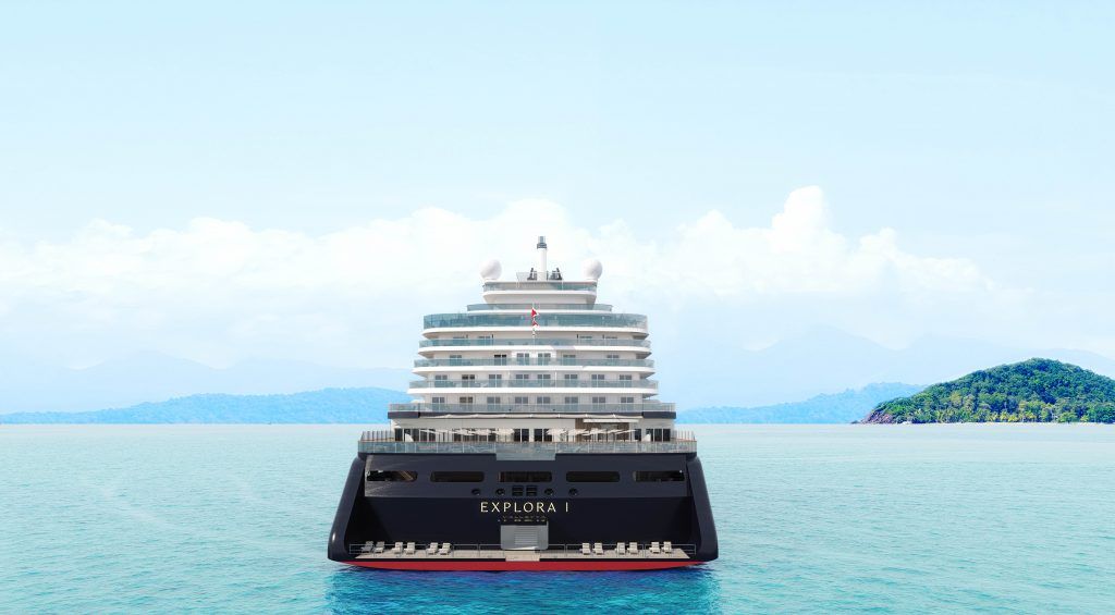 Explora I, bateau de la compagnie de luxe Explora Journeys  (vue arrière)